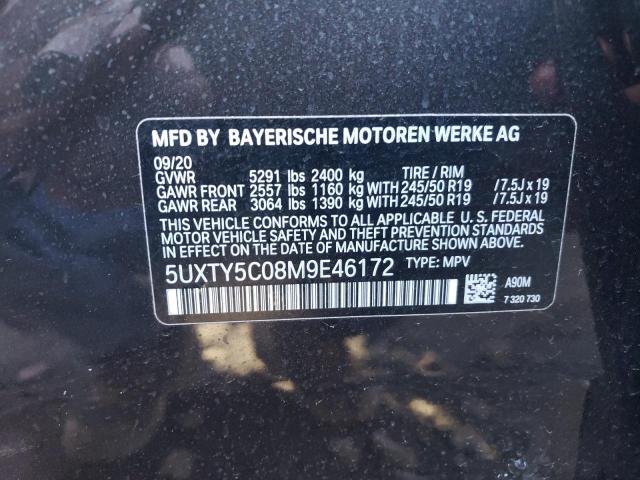 5UXTY5C08M9E46172 BMW X3 Xdrive30i