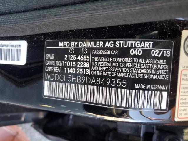 2013 Mercedes-Benz C 350 VIN: WDDGF5HB9DA849355 Lot: 73843943