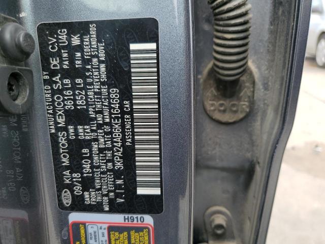 3KPA24AB6KE164689 KIA RIO S