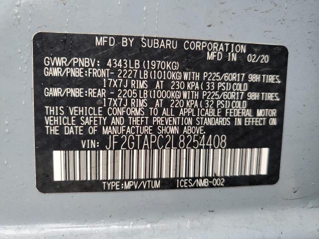 2020 SUBARU CROSSTREK - JF2GTAPC2L8254408