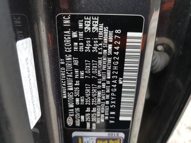 5XYPG4A32HG244278 KIA SORENTO LX