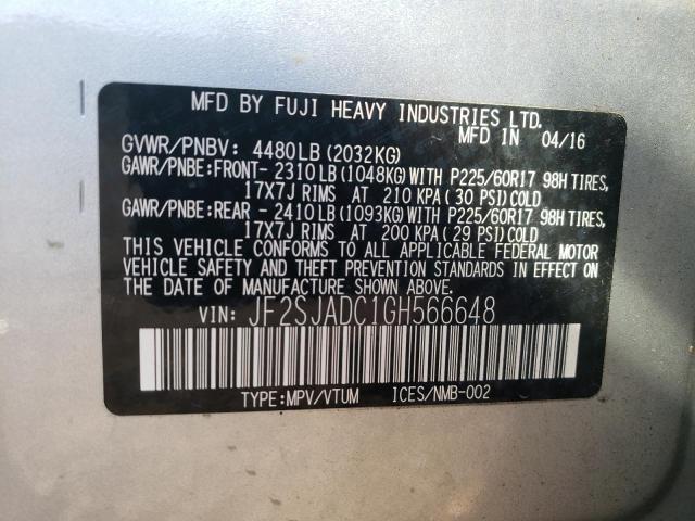 JF2SJADC1GH566648 Subaru Forester 2.5i Premium