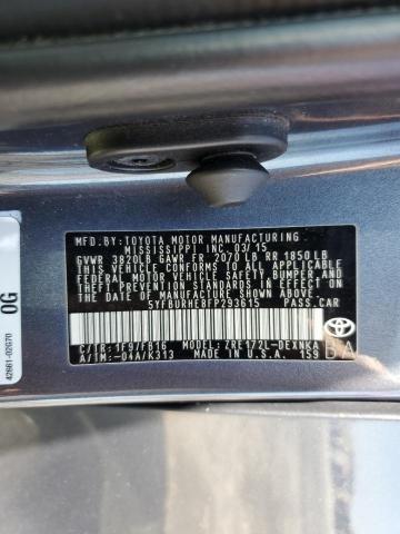 5YFBURHE8FP293615 Toyota COROLLA L