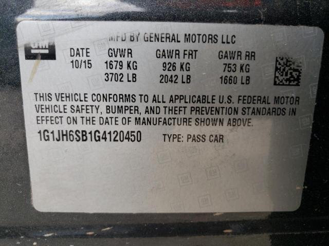 2016 CHEVROLET SONIC RS - 1G1JH6SB1G4120450
