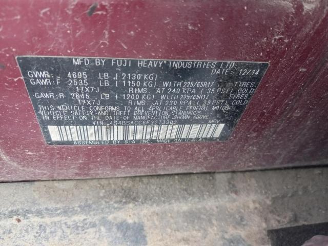2015 SUBARU OUTBACK 2. - 4S4BSACC6F3273302