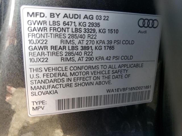 WA1EVBF16ND021691 Audi Q8 PREMIUM 13