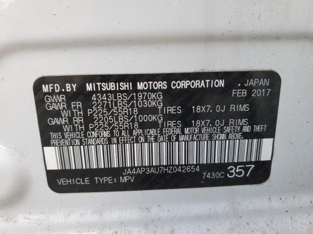 JA4AP3AU7HZ042654 | 2017 MITSUBISHI OUTLANDER