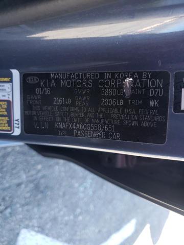 KNAFX4A60G5587651 KIA FORTE LX
