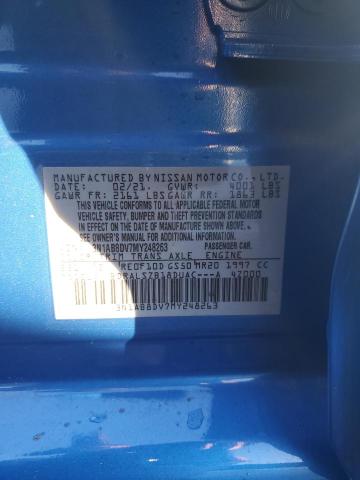 3N1AB8DV7MY248263 Nissan SENTRA SR