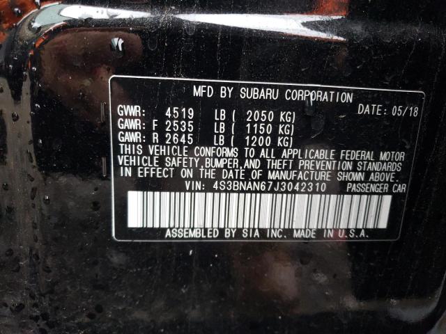 4S3BNAN67J3042310 Subaru Legacy 2.5i Limited
