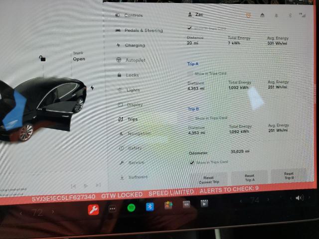 5YJ3E1EC5LF627340 Tesla MODEL 3
