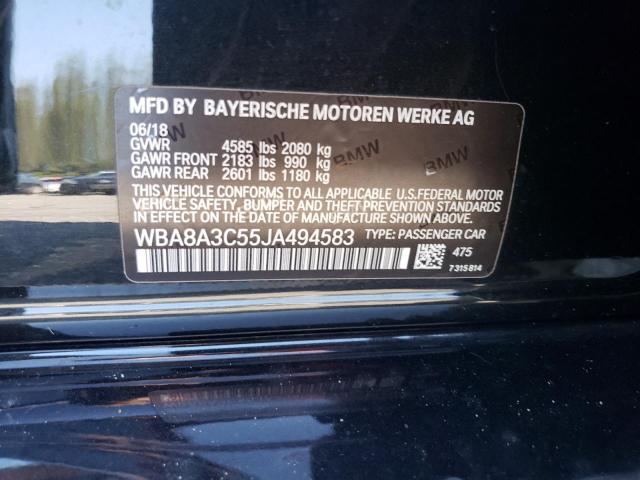 WBA8A3C55JA494583 | 2018 BMW 320 xi