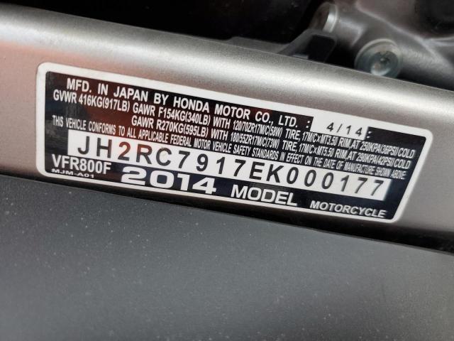 2014 HONDA VFR800 F JH2RC7917EK000177
