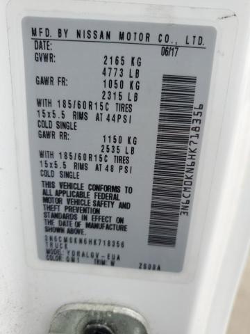 3N6CM0KN6HK718356 Nissan NV200 2.5S