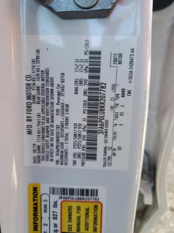 3FA6P0LU8KR207782 Ford FUSION SE