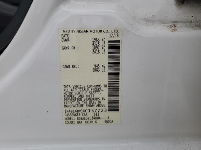 1N4BL4BV1KC157723 Nissan ALTIMA S