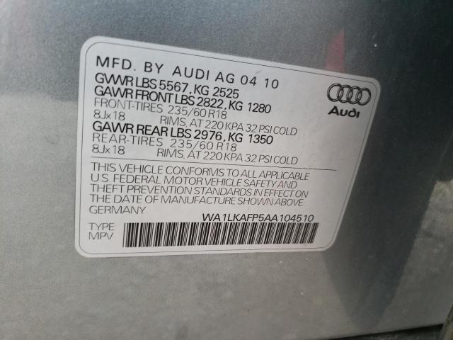 WA1LKAFP5AA104510 | 2010 Audi q5 premium plus