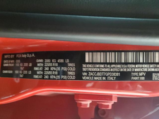 ZACCJBDT7GPD38381 Jeep Renegade Limited