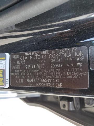 KNAFX5A86G5491403 KIA FORTE EX