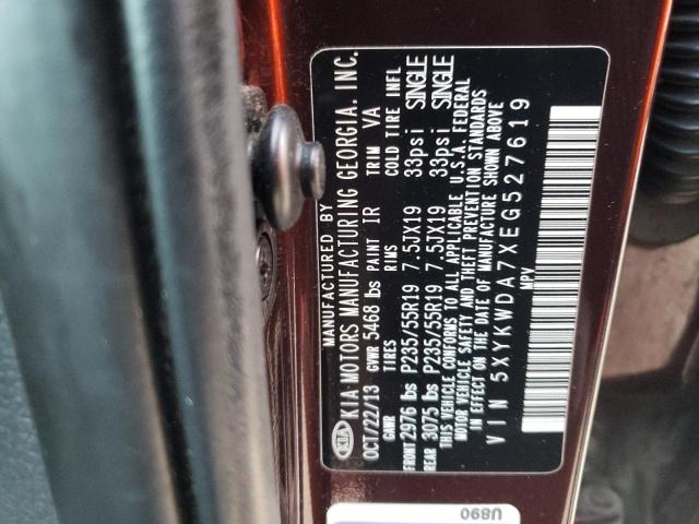 5XYKWDA7XEG527619 KIA SORENTO SX