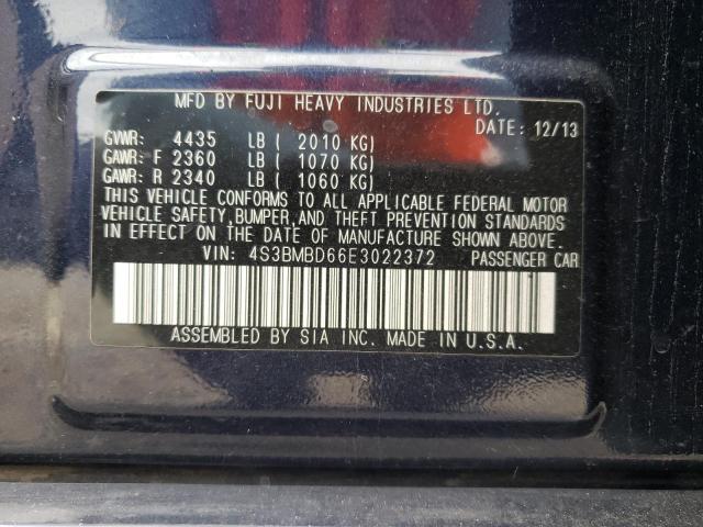 4S3BMBD66E3022372 Subaru Legacy 2.5i Premium