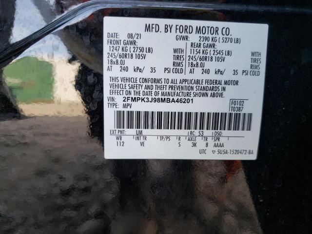 2FMPK3J98MBA46201 2021 FORD EDGE, photo no. 13