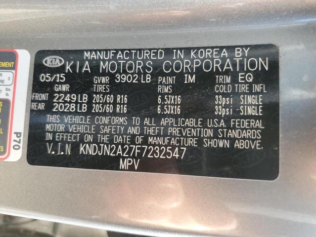 KNDJN2A27F7232547 | 2015 KIA SOUL