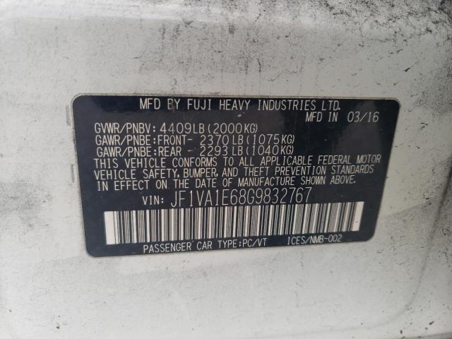 2016 SUBARU WRX PREMIU - JF1VA1E68G9832767