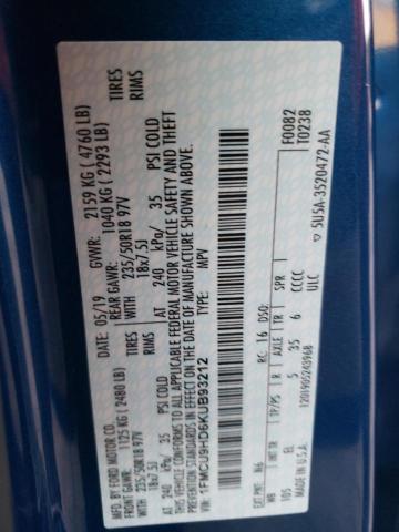 1FMCU9HD6KUB93212 Ford ESCAPE SEL