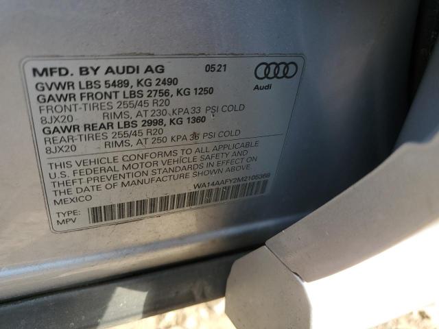 WA14AAFY2M2105368 Audi Q5 Sportback Premium