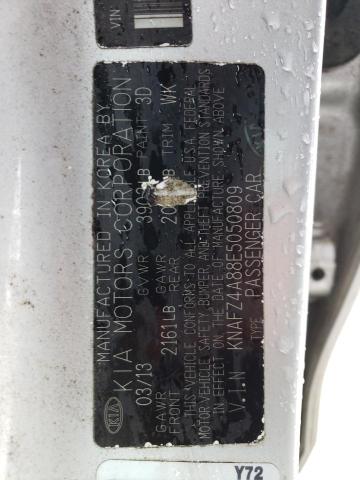 KNAFZ4A88E5050809 KIA FORTE EX