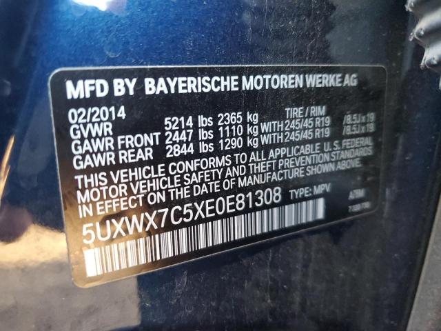 5UXWX7C5XE0E81308 BMW X3 Xdrive35i