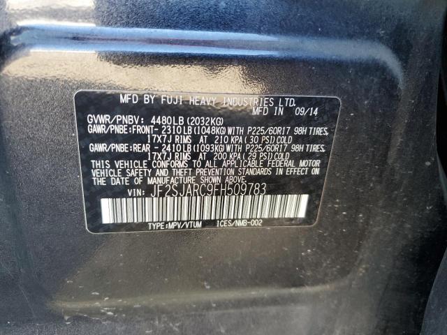 2015 Subaru Forester 2 2.5L(VIN: JF2SJARC9FH509783