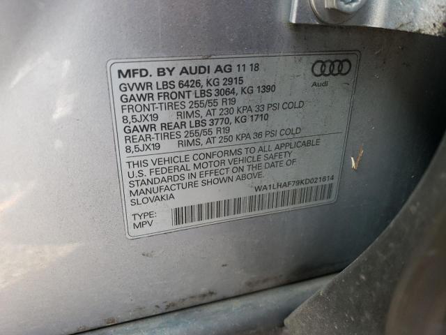 WA1LHAF79KD021614 Audi Q7 Premium Plus