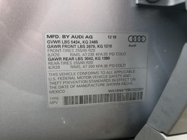 WA1BNAFY0K2032901 2019 AUDI Q5, photo no. 12