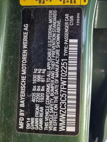 2015 MINI COOPER S C - WMWZC3C57FWT02251