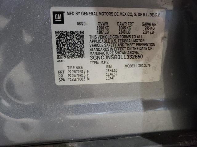 3GNCJNSB3LL332650 Chevrolet Trax LS 13