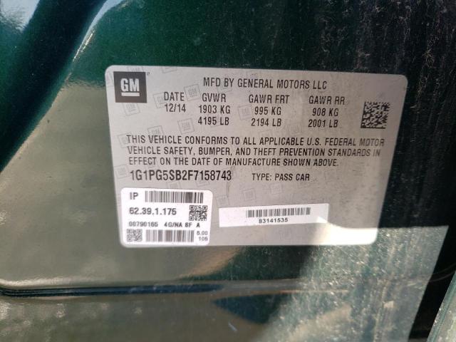 2015 CHEVROLET CRUZE LTZ - 1G1PG5SB2F7158743