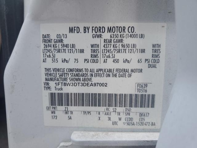 1FT8W3DT3DEA97002 | 2013 Ford f350 super duty