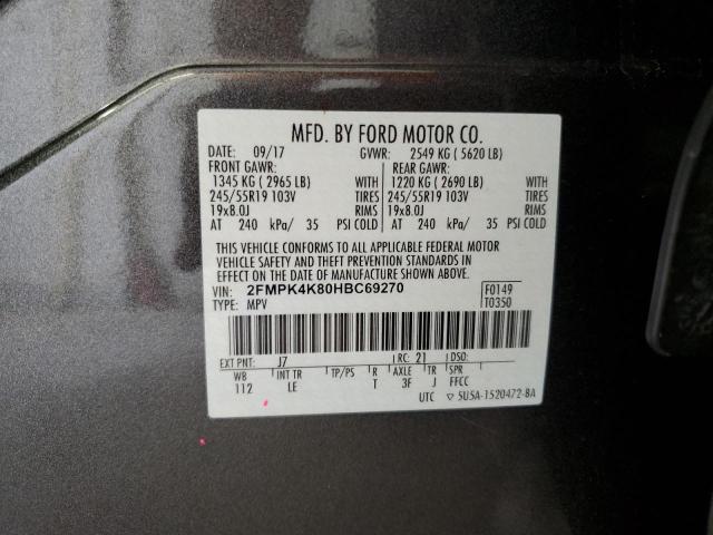 2FMPK4K80HBC69270 Ford Edge Titanium