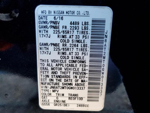 JN8AT2MT0GW013337 Nissan ROGUE S