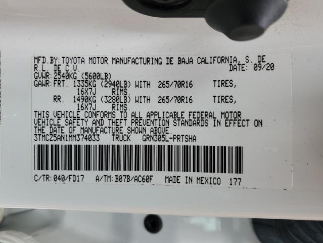 2021 TOYOTA TACOMA DOU - 3TMCZ5AN1MM374033