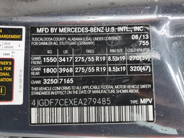 VIN 4JGDF7CEXEA279485 2014 Mercedes-Benz GL-Class, ... no.13