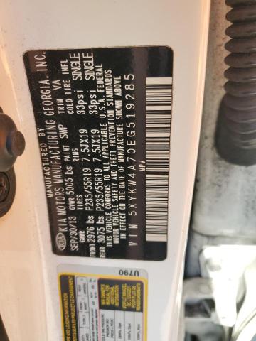 5XYKW4A70EG519285 KIA SORENTO SX