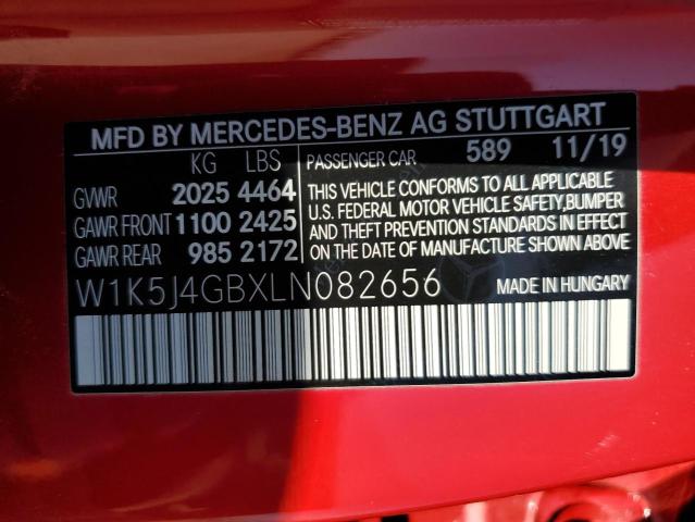 W1K5J4GBXLN082656 Mercedes-Benz CLA 250