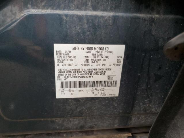 2LMTJ6KR0GBL67868 Lincoln Mkx Select
