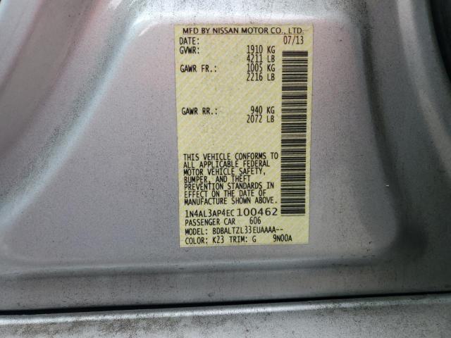 1N4AL3AP4EC100462 Nissan ALTIMA 2.5