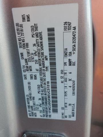 1FMCU0GX9EUC51518 Ford ESCAPE SE