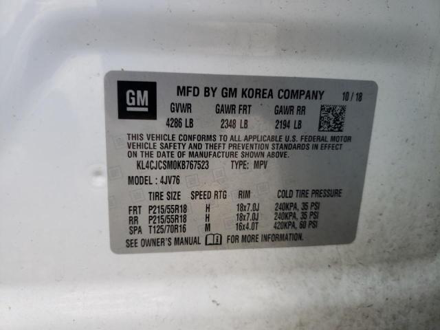 KL4CJCSM0KB767523 Buick Encore ESS 12