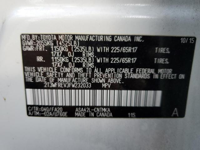 2015 TOYOTA RAV4 XLE - 2T3WFREV3FW232033